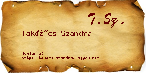Takács Szandra névjegykártya